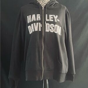 Harley-Davidson Black Hoodie with Bold Logo
